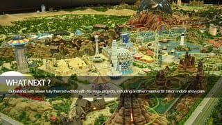 Dubailand, with seven fully themed worlds with 45 mega projects, including another massive $1 billion indoor snow park  