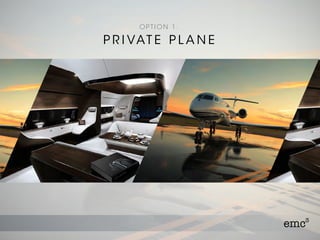 O P T I O N 1 :
P R I VAT E P L A N E
 