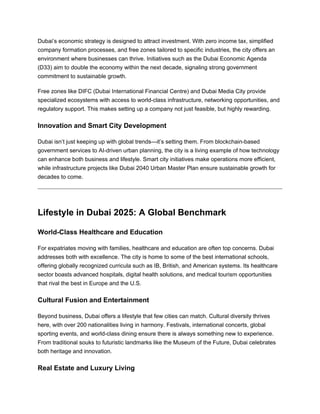 Dubai lifestyle guide
