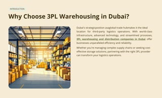 Dubai 3PL Insights: Warehousing & Distribution Simplified | PDF
