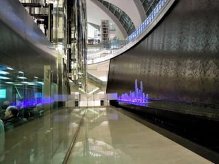 Dubai airport at night