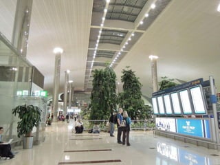 Dubai airport at night