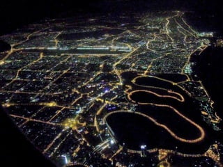Dubai airport at night