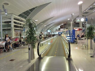 Dubai airport at night