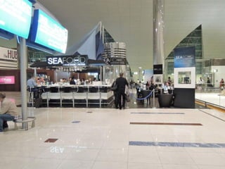 Dubai airport at night