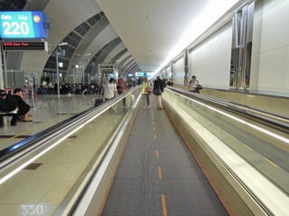 Dubai airport at night