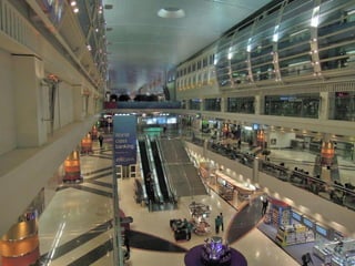Dubai airport at night