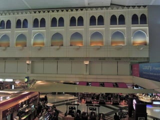 Dubai airport at night
