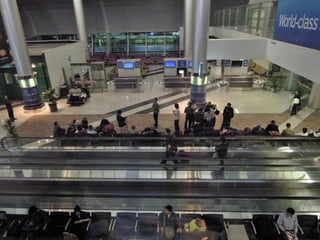 Dubai airport at night