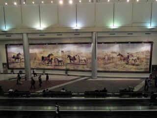 Dubai airport at night