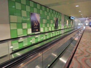 Dubai airport at night