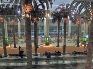 Dubai airport at night