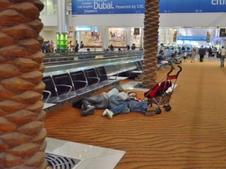 Dubai airport at night