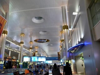 Dubai airport at night