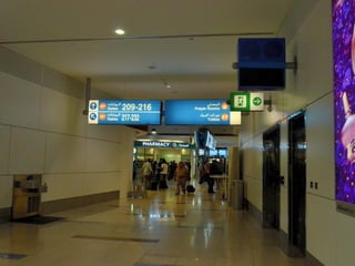 Dubai airport at night