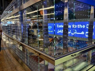 Dubai airport at night
