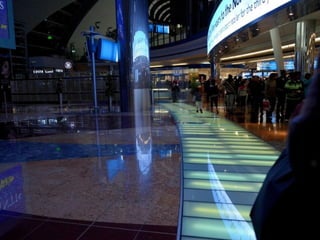 Dubai airport at night