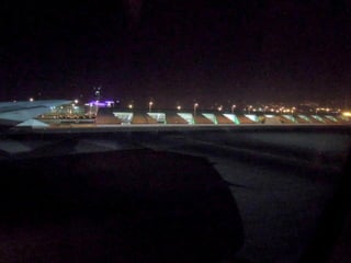 Dubai airport at night