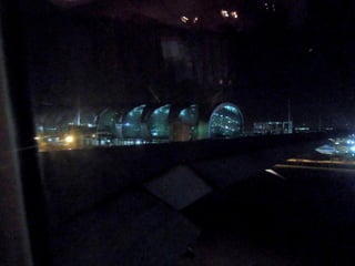 Dubai airport at night