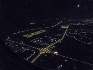 Dubai airport at night