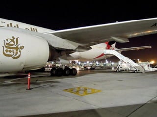 Dubai airport at night