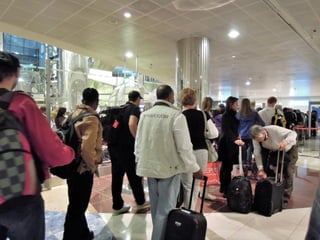 Dubai airport at night