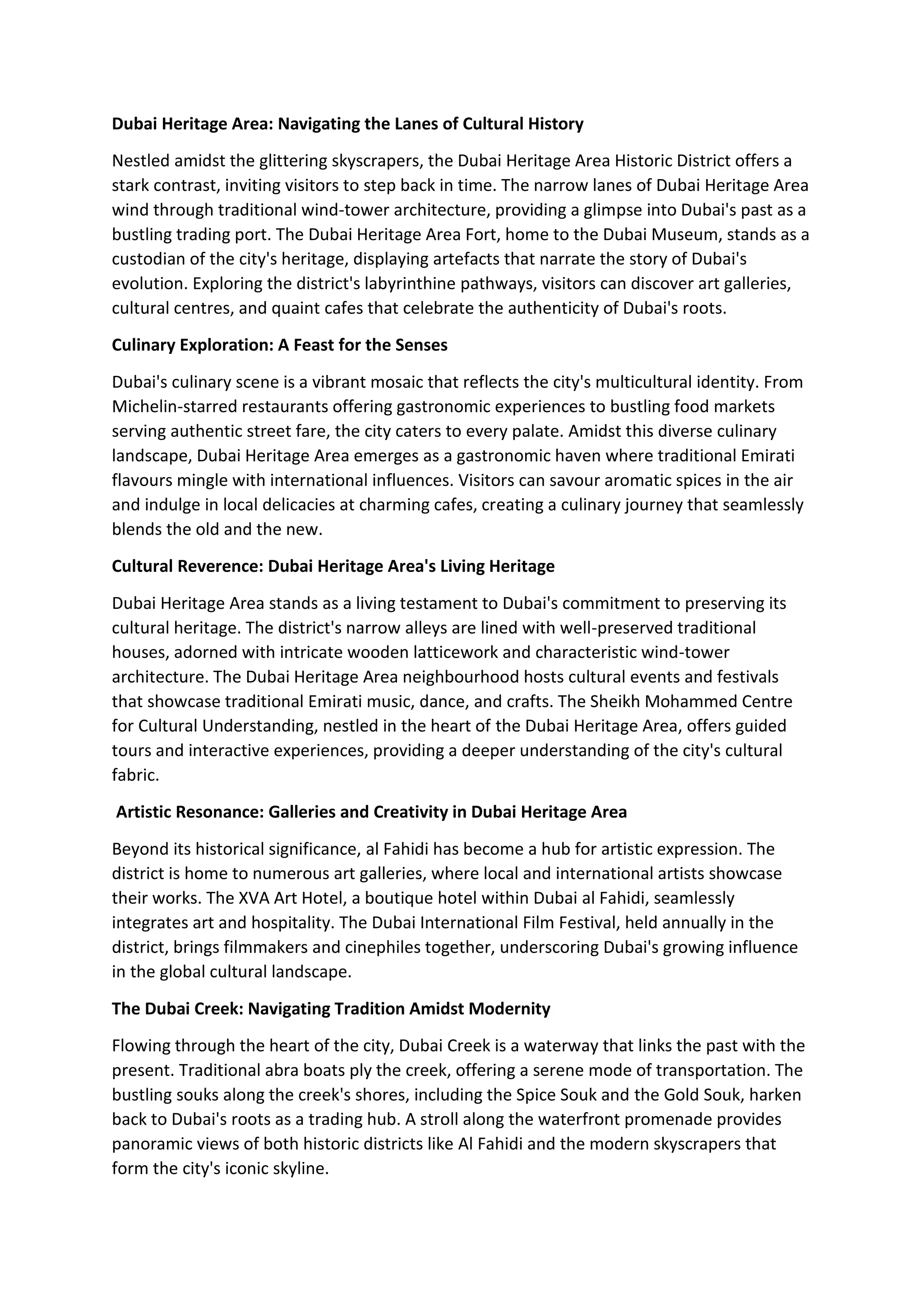 Discovering Dubai: A Tapestry of Modern Marvels, Cultural Riches, and 