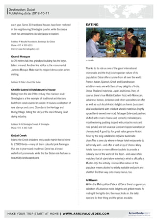 MAKE YOUR TRIP START AT HOME | WWW.ARRIVALGUIDES.COM
 