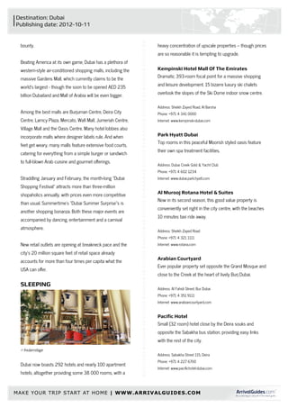 MAKE YOUR TRIP START AT HOME | WWW.ARRIVALGUIDES.COM
 