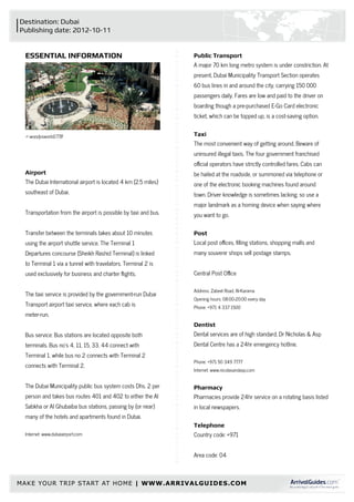 MAKE YOUR TRIP START AT HOME | WWW.ARRIVALGUIDES.COM
 