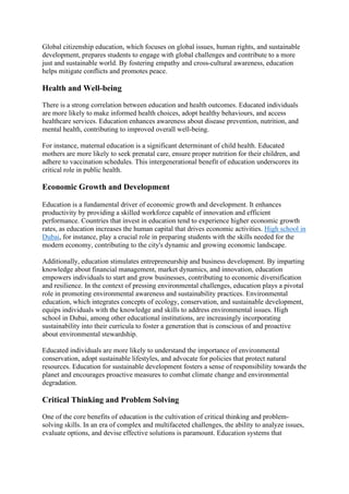 The Importance of Education in the Modern Era | PDF