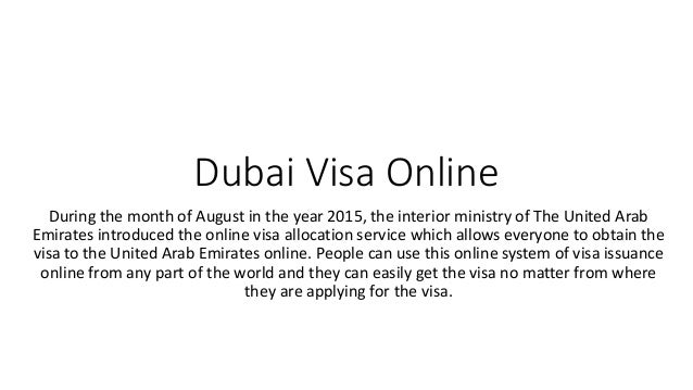 Dubai Visa Online