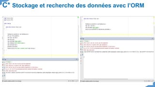C* Stockage et recherche des données avec l’ORM
 