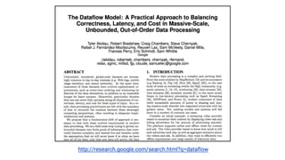 •By definition there's lots of data in a big data system ... so how do you find the data you
want?
•Google's own internal solution - GOODS ("Google Dataset Search")
•Uses crawler to discover new datasets
•ML classification routines to infer domain
•Data provenance and lineage
•Indexes and catalogs 26bn datasets
•Other users, vendors also have solutions
•Oracle Big Data Discovery
•Datameer
•Platfora
•Cloudera Navigator
Google GOODS - Catalog + Search At Google-Scale
53
 
