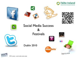 Social Media Success & Festivals Dublin 2010 