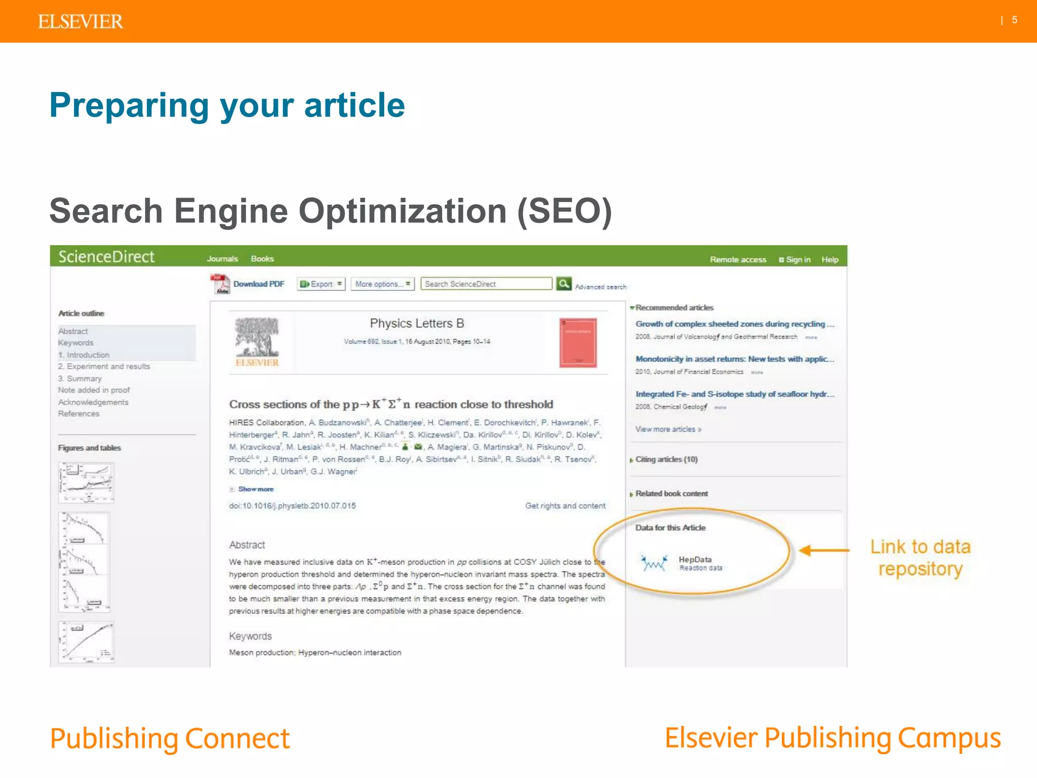 | 5
Preparing your article
Search Engine Optimization (SEO)
 