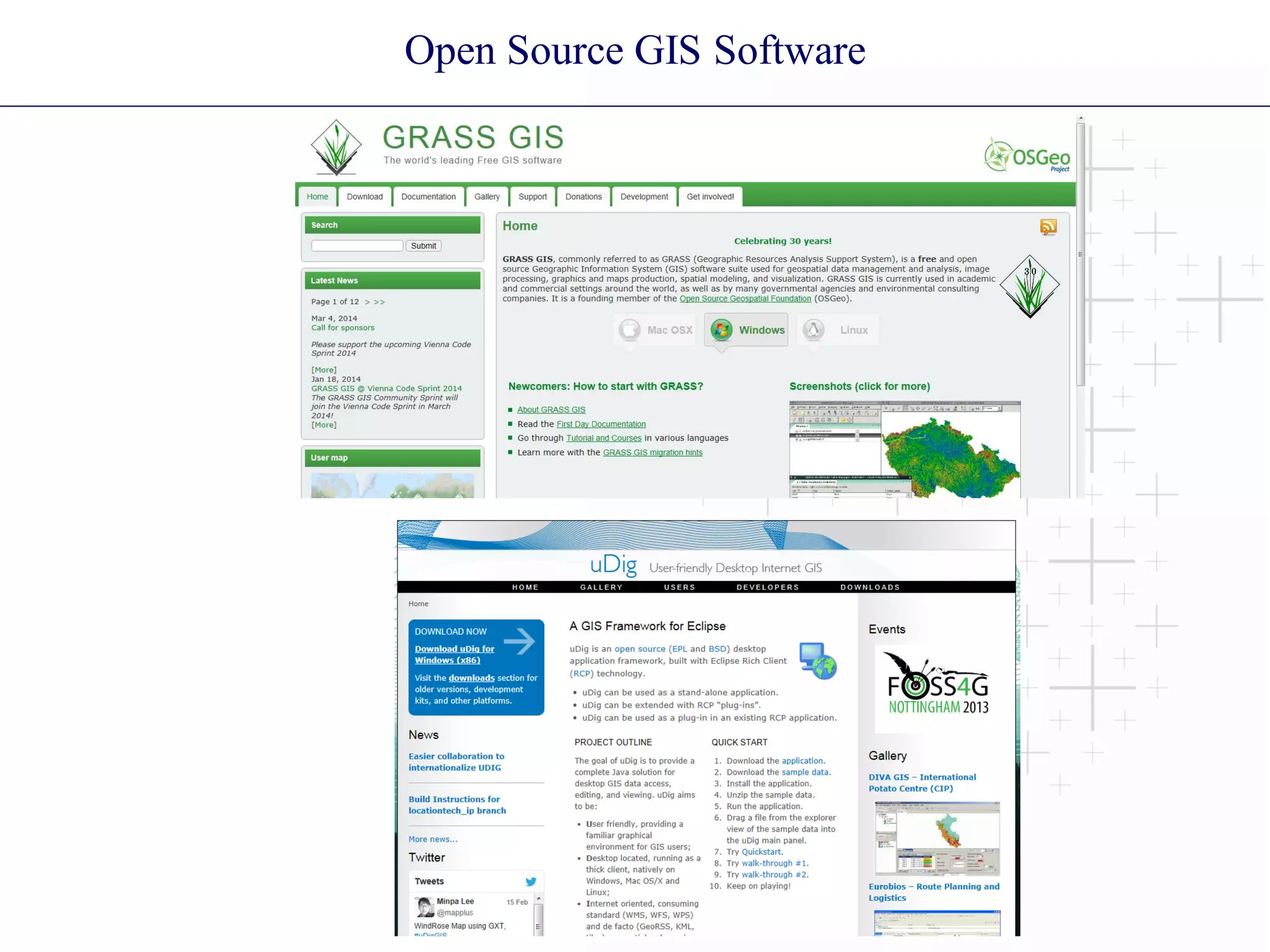 Open Source GIS Software
 