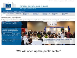 “We will open up the public sector”
 