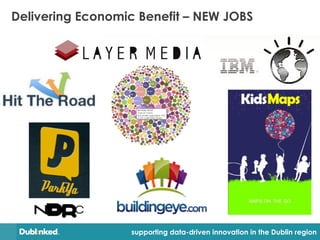 supporting data-driven innovation in the Dublin region
Delivering Economic Benefit – NEW JOBS
 