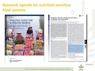 Transforming Agri-food Systems to Achieve Healthy Diets for All