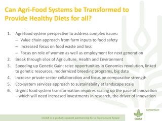 Transforming Agri-food Systems to Achieve Healthy Diets for All