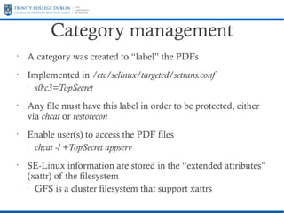 Protecting confidential files using SE-Linux | PPT