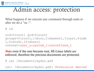 Protecting confidential files using SE-Linux | PPT