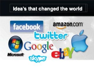 Idea’s that changed the world 
 