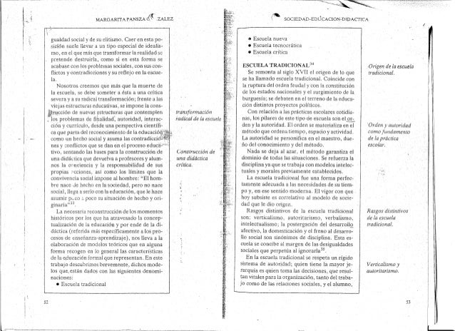 Fundamentacion de la Didactica Margarita Pansza