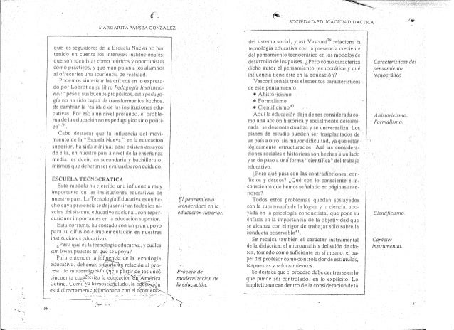 Fundamentacion de la Didactica Margarita Pansza