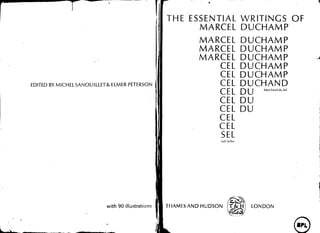 Marcel Duchamp "Essential writings Marcel Duchamp"