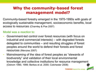 Smallholder And Community Forest Management In The Tropics What We