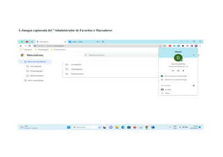1.-Imagen capturada del "Administrador de Favoritos o Marcadores