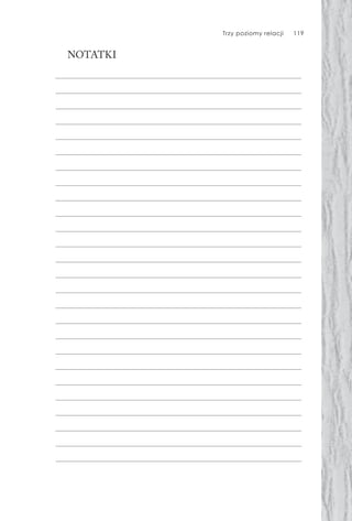 Trzy poziomy relacji 119
NOTATKI
 